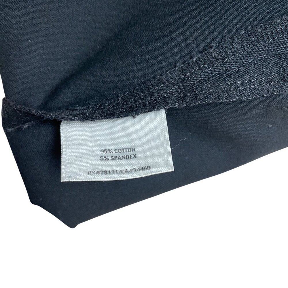 EILEEN FISHER PANTS BLACK 78121 MINIMALIST CAPSULE SIZE S COTTON STRETCH PULL ON - Picture 6 of 10